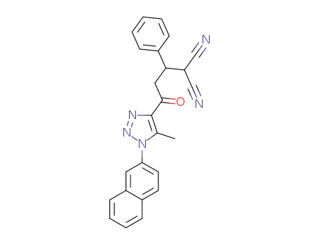 2-{3-[5-methyl-1-(naphthalen-2-yl)-1H-1,2,3-triazol-4-yl]-3-oxo-1-phenylpropyl}malononitrile