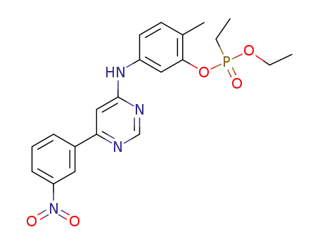 ethyl 2-methyl-5-{[6-(3-nitrophenyl)pyrimidin-4-yl]amino}phenyl ethylphosphonate