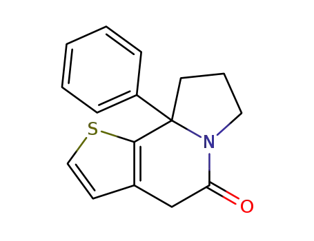 Molecular Structure of 1429308-75-7 (9a-phenyl-7,8,9,9a-tetrahydrothieno[3,2-g]indolizin-5(4H)-one)