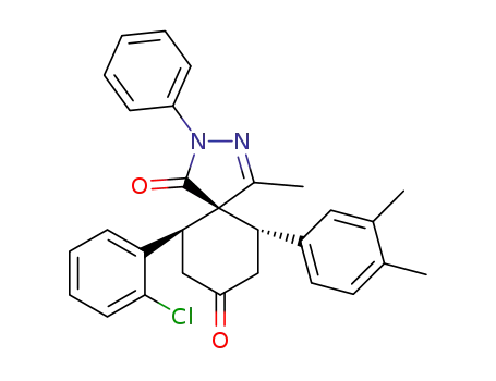 (5S,6R,10S)-6-(2-chlorophenyl)-10-(3,4-dimethylphenyl)-4-methyl-2-phenyl-2,3-diazaspiro[4.5]dec-3-ene-1,8-dione