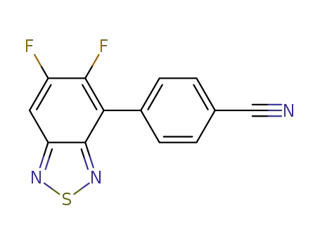 Molecular Structure of 1557036-84-6 (4-(5,6-difluorobenzo[c][1,2,5]thiadiazol-4-yl)benzonitrile)