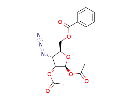 1,2-di-O-acetyl-3-azido-3-deoxy-5-O-benzoyl-β-D-ribofuranose