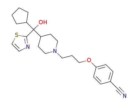 4-(3-(4-(cyclopentyl(hydroxy)(thiazol-2-yl)methyl)piperidin-1-yl)propoxy)benzonitrile