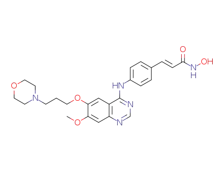 (E)-N-hydroxy-3-(4-((7-methoxy-6-(3-morpholinopropoxy)quinazolin-4-yl)amino)phenyl)acrylamide
