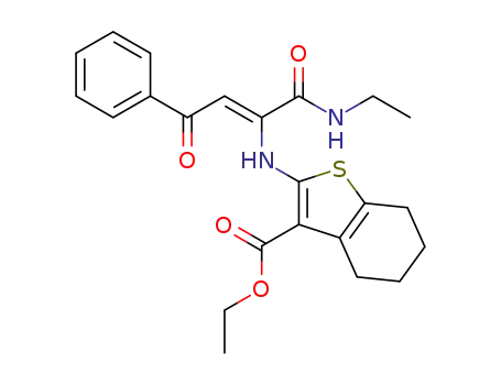 ethyl 2-[(Z)-3-oxo-3-phenyl-1-(ethylcarbamoyl)-prop-1-enylamino]-4,5,6,7-tetrahydro-benzo[b]thiophene-3-carboxylate