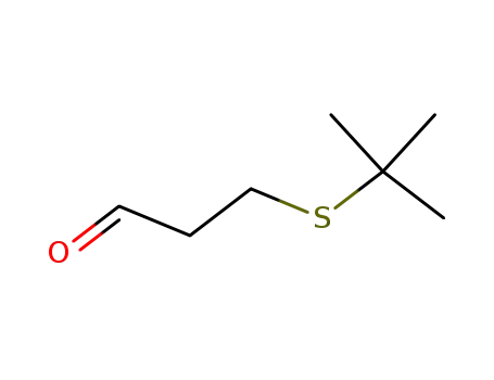 Molecular Structure of 77275-25-3 (3-(tert-butylsulfanyl)propanal)