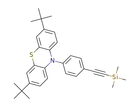 Molecular Structure of 1616858-38-8 (N-(4-(2-trimethylsilylethynyl)phenyl)-3,7-di-tert-butylphenothiazine)