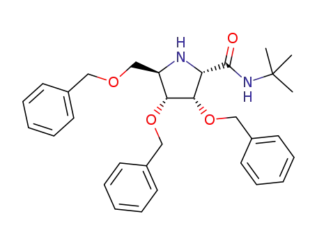 (2S,3S,4R,5R)-3,4-bis(benzyloxy)-5-[(benzyloxy)methyl]-N-tert-butylpyrrolidine-2-carboxamide