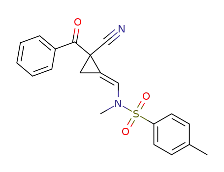 (E)-N-((2-benzoyl-2-cyanocyclopropylidene)methyl)-N,4-dimethylbenzenesulfonamide