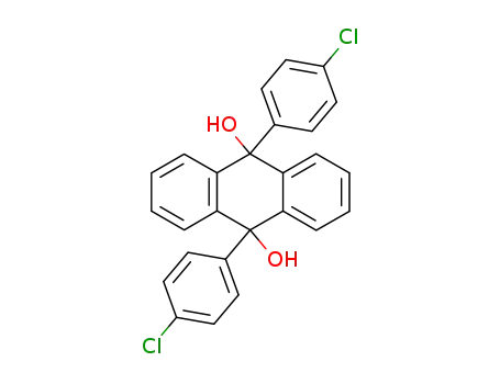 Molecular Structure of 860587-46-8 (9,10-bis-(4-chloro-phenyl)-9,10-dihydro-anthracene-9,10-diol)