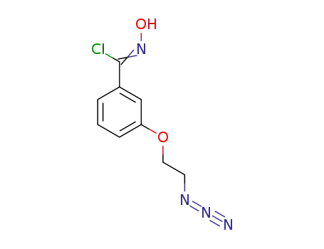 Molecular Structure of 1621132-90-8 (3-(2-azidoethoxy)-N-hydroxybenzencarboximidoyl chloride)