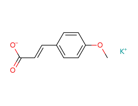 Molecular Structure of 86636-96-6 (2-Propenoic acid, 3-(4-methoxyphenyl)-, potassium salt)