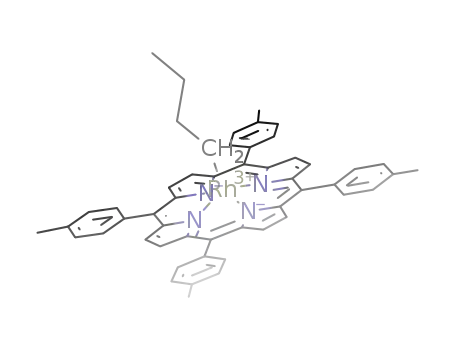 rhodium(III)(5,10,15,20-tetratolylporphyrinato dianion)<SUP>n</SUP>Bu