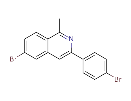 Molecular Structure of 1619224-94-0 (6-bromo-3-(4-bromophenyl)-1-methylisoquinoline)
