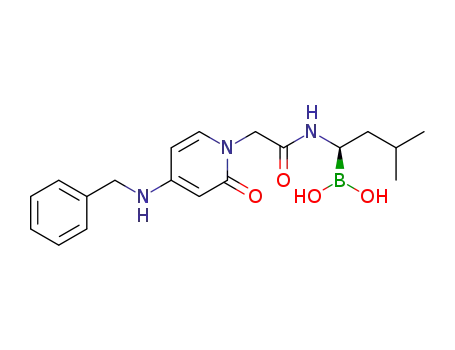 (R)-1-{2-[4-(benzylamino)-2-oxopyridin-1(2H)-yl]acetamido}-3-methylbutylboronic acid