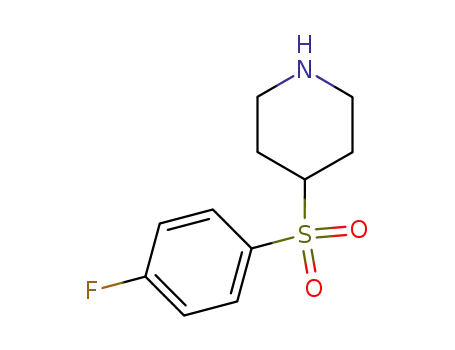 Molecular Structure of 150221-22-0 (Piperidine, 4-[(4-fluorophenyl)sulfonyl]-)