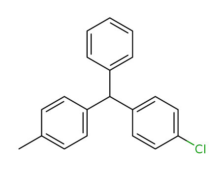 Molecular Structure of 102002-13-1 (1-chloro-4-(phenyl(p-tolyl)methyl)benzene)