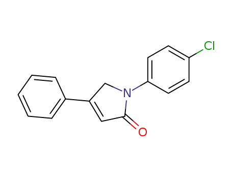 Molecular Structure of 61923-81-7 (2H-Pyrrol-2-one, 1-(4-chlorophenyl)-1,5-dihydro-4-phenyl-)
