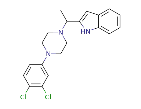 Molecular Structure of 1513872-15-5 (2-(1-(4-(3,4-dichlorophenyl)piperazin-1-yl)ethyl)-1H-indole)