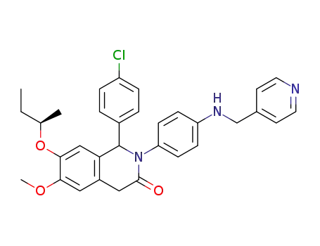 7-((R)-sec-butoxy)-1-(4-chloro-phenyl)-6-methoxy-2-{4-[(pyridin-4-ylmethyl)-amino]-phenyl}-1,4-dihydro-2H-isoquinolin-3-one