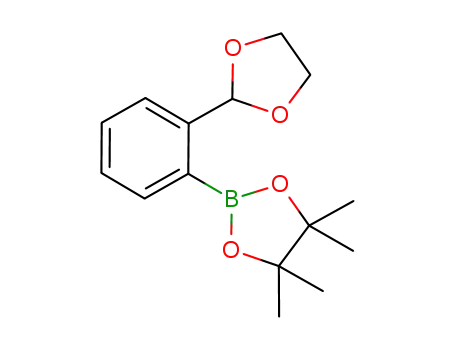 Molecular Structure of 916486-98-1 (2-(2-(1,3-dioxolan-2-yl)phenyl)-4,4,5,5-tetramethyl-1,3,2-dioxaborolane)