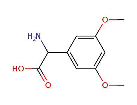 Molecular Structure of 116502-42-2 (AMINO-(3,5-DIMETHOXY-PHENYL)-ACETIC ACID)
