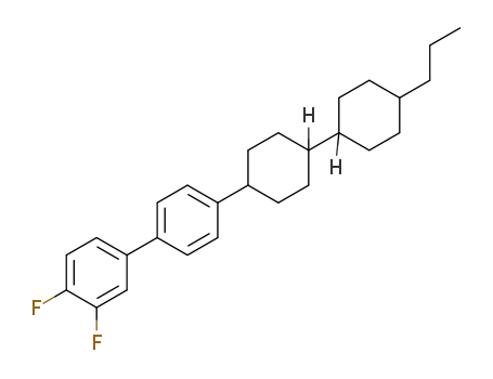 Molecular Structure of 119990-81-7 (TRANS,TRANS-4''-(4''-PROPYLBICYCLOHEXYL-4-YL)-3,4-DIFLUOROBIPHENYL)
