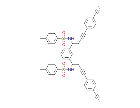 N,N'-(1,3-phenylenebis(4-(4-cyanophenyl)but-3-yne-1,1-diyl))bis(4-methylbenzenesulfonamide)