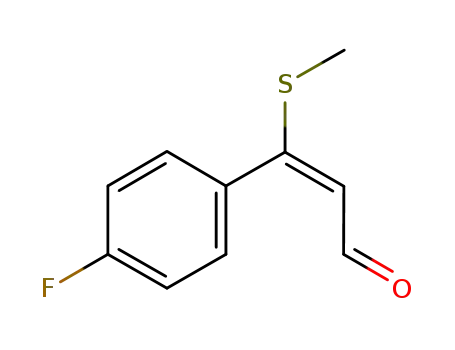 Molecular Structure of 1620397-66-1 ((E)-3-(4-fluorophenyl)-3-(methylthio)acrylaldehyde)