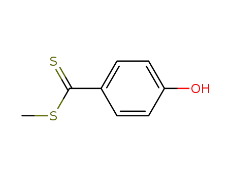 Molecular Structure of 5969-44-8 (Benzenecarbodithioic acid, 4-hydroxy-, methyl ester)