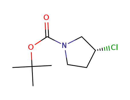 Molecular Structure of 1289585-27-8 ((R)-1-BOC-3-Chloro-pyrrolidine)