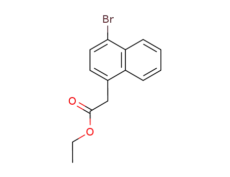 Molecular Structure of 34841-59-3 (ethyl 2-(4-bromonaphthalen-1-yl)acetate)