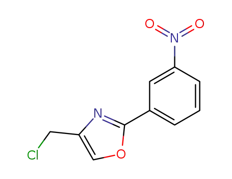 Molecular Structure of 36841-43-7 (4-(chloromethyl)-2-(3-nitrophenyl)oxazole)
