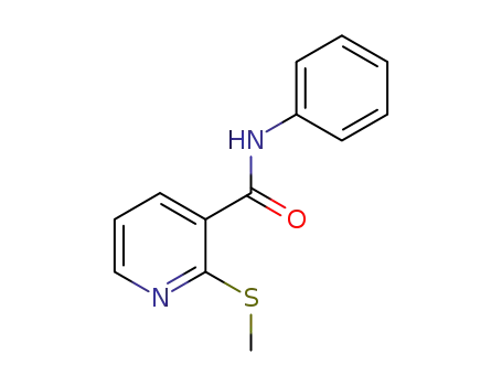 Molecular Structure of 141841-36-3 (3-Pyridinecarboxamide, 2-(methylthio)-N-phenyl-)