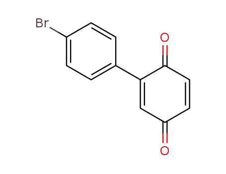 Molecular Structure of 30100-33-5 (2,5-Cyclohexadiene-1,4-dione, 2-(4-bromophenyl)-)
