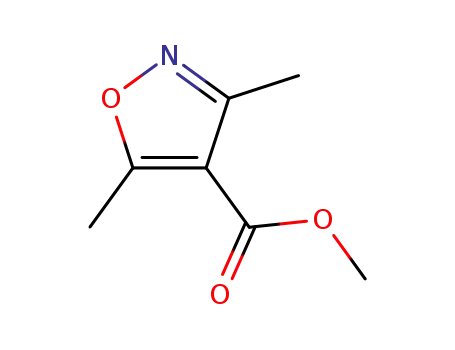 Molecular Structure of 56328-87-1 (4-Isoxazolecarboxylicacid,3,5-dimethyl-,methylester(9CI))
