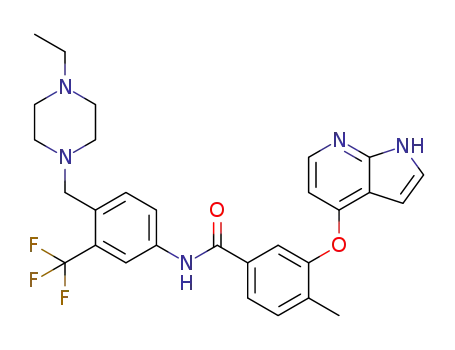N-[4-[(4-ethylpiperazin-1-yl)methyl]-3-(trifluoromethyl)phenyl]-4-methyl-3-(1H-pyrrolo[2,3-b]pyridin-4-yloxy)benzamide