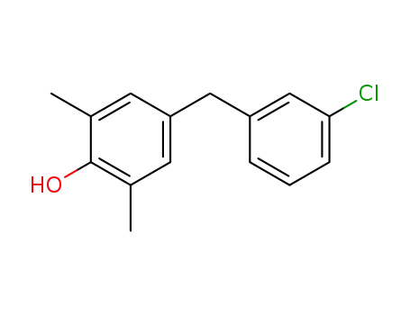 Molecular Structure of 61259-76-5 (Phenol, 4-[(3-chlorophenyl)methyl]-2,6-dimethyl-)