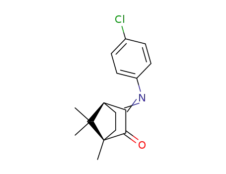 (1<i>R</i>)-3-(-4-chloro-phenylimino)-bornan-2-one; 3-(4-chloro-phenylimino)-d-camphor