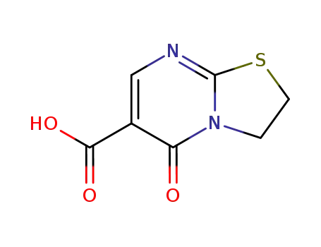 Molecular Structure of 32084-55-2 (5-OXO-2,3-DIHYDRO-5H-PYRIMIDO[2,1-B][1,3]THIAZOLE-6-CARBOXYLIC ACID)