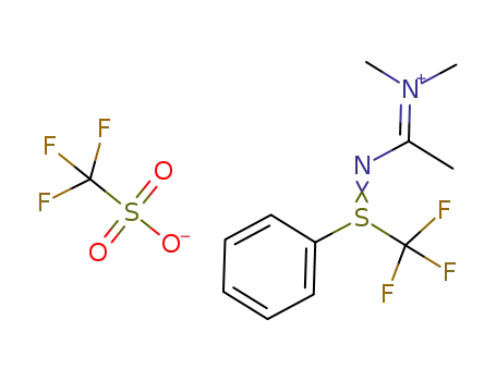 dimethyl-{1-[(phenyl(trifluoromethyl)-λ4-sulfanylidene)amino]ethylidene}ammonium trifluoromethanesulfonate