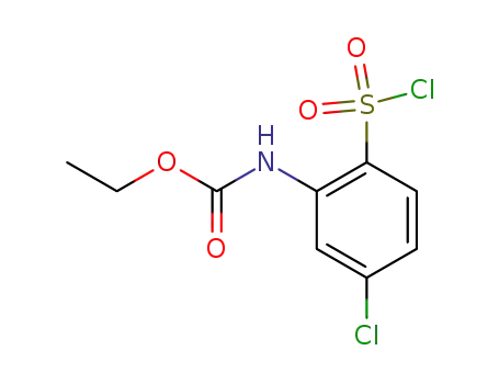 Molecular Structure of 108130-16-1 (4-chloro-2-[(ethoxycarbonyl)amino]benzenesulfonyl chloride)