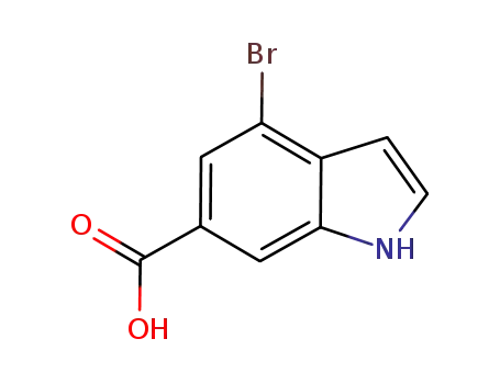 Molecular Structure of 374633-27-9 (4-BROMO-6-INDOLECARBOXYLIC ACID)