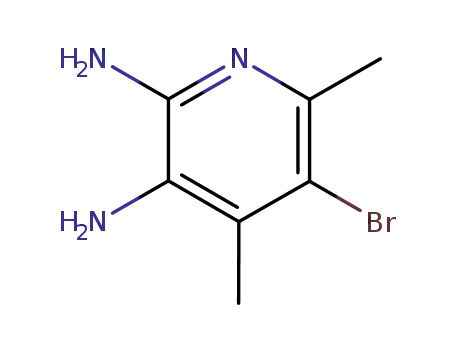 Molecular Structure of 89728-15-4 (2,3-Diamino-4,6-dimethyl-5-bromopyridine)