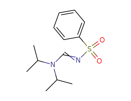 Molecular Structure of 91904-99-3 (N,N-diisopropyl-N'-(phenylsulfonyl)formimidamide)