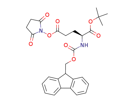 Molecular Structure of 200616-38-2 (N-Alpha-Fmoc-L-glutamic acid gamma-succinimide ester alpha-tert-butyl ester)