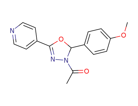 2-(4-methoxyphenyl)-3-acetyl-5-(pyridin-4-yl)-2,3-dihydro-1,3,4-oxadiazole