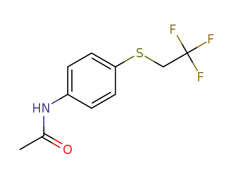 Molecular Structure of 1415703-89-7 (N-(4-((2,2,2-trifluoroethyl)thio)phenyl) acetamide)