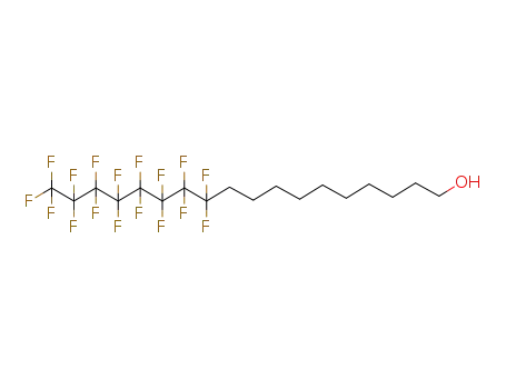 Molecular Structure of 129794-53-2 (1-Octadecanol,
11,11,12,12,13,13,14,14,15,15,16,16,17,17,18,18,18-heptadecafluoro
-)