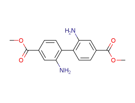Molecular Structure of 23933-57-5 (dimethyl 2,2′-diamino-[1,1′-biphenyl]-4,4′-dicarboxylate)